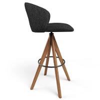 Banqueta Alta Bar Cozinha Sala De Jantar Bar Mia L02 Linho Chumbo - Lyam Decor - 6