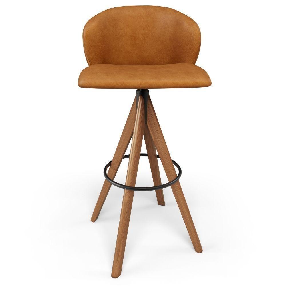 Kit 04 Banquetas Alta Bar Cozinha Sala De Jantar Bar Mia L02 Couríssimo Canela Lyam Decor - 6