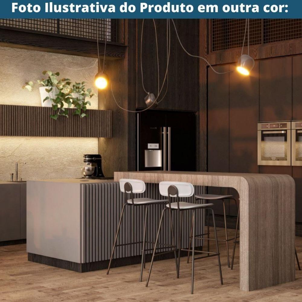 Kit 2 Banquetas New York Fratini 95 Cm (altura) Base Aço Preto E Assento Poliuretano (pu) Caramelo - 6
