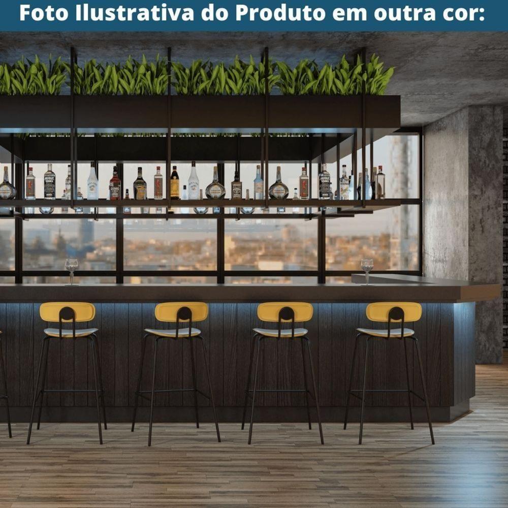 Kit 2 Banquetas New York Fratini 95 Cm (altura) Base Aço Preto E Assento Poliuretano (pu) Caramelo - 7