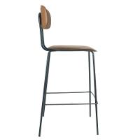 Kit 2 Banquetas New York Fratini 95 Cm (altura) Base Aço Preto E Assento Poliuretano (pu) Caramelo