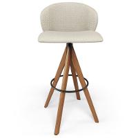 Kit 03 Banquetas Alta Bar Cozinha Sala De Jantar Bar Mia L02 Linho Champagne - Lyam Decor - 5