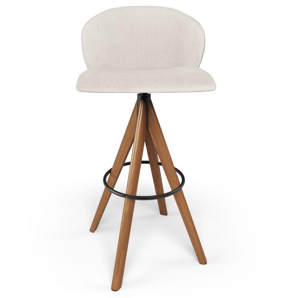 Kit 03 Banquetas Alta Bar Cozinha Sala De Jantar Bar Mia L02 Linho Cru - Lyam Decor - 8