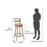 Kit Mesa Com 2 Banquetas Lisboa Amarula - 5