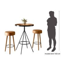 Kit Mesa Com 2 Banquetas Lisboa Amarula - 6