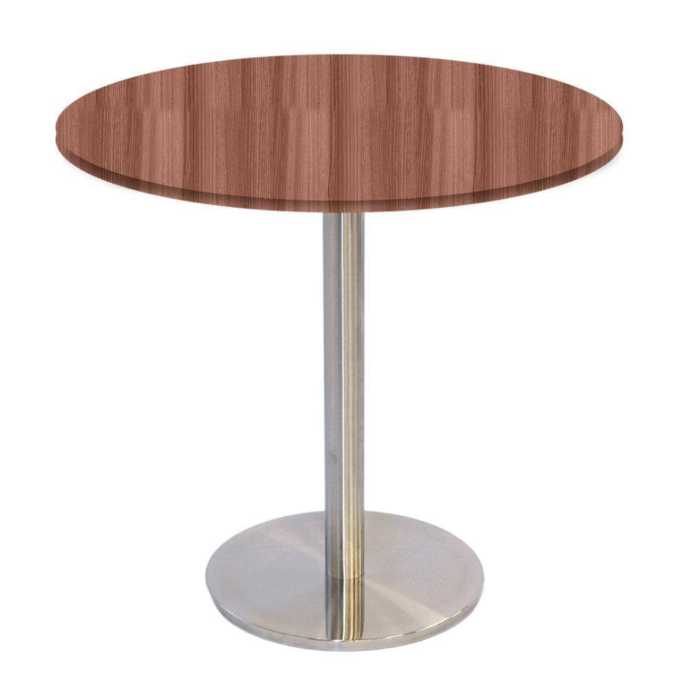 Mesa Bistrô Beta 112,50 Cm (alt) Disco Redondo Tampo Mdp Redondo 60 Cm (larg) X 2,50 Cm (alt) Walnut - 1