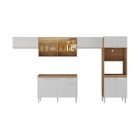 Cozinha Completa Modulada 5 Peças Paris Multimóveis Mp2250 Madeirado/branco - 3