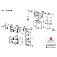 Cozinha Completa Modulada 5 Peças Paris Multimóveis Mp2250 Madeirado/branco - 7