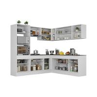 Cozinha Completa De Canto Modulada 7 Peças Com Rodapé Veneza Multimóveis Mp2249 Branco - 2
