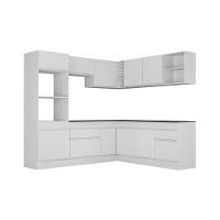 Cozinha Completa De Canto Modulada 7 Peças Com Rodapé Veneza Multimóveis Mp2249 Branco - 3