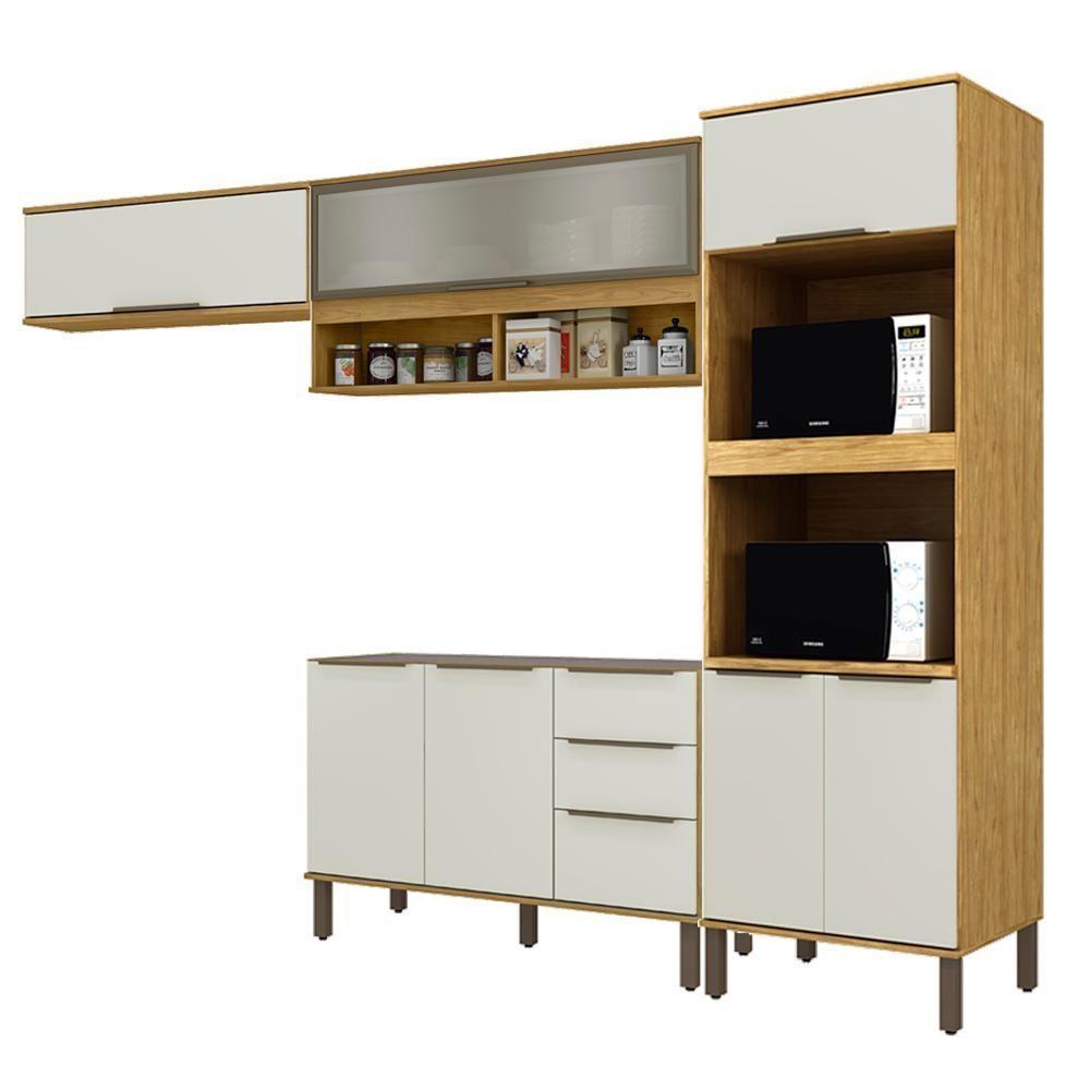 Cozinha Modulada 4 Pecas 270 Cm Vera Marrocos Off White Mxm - 1