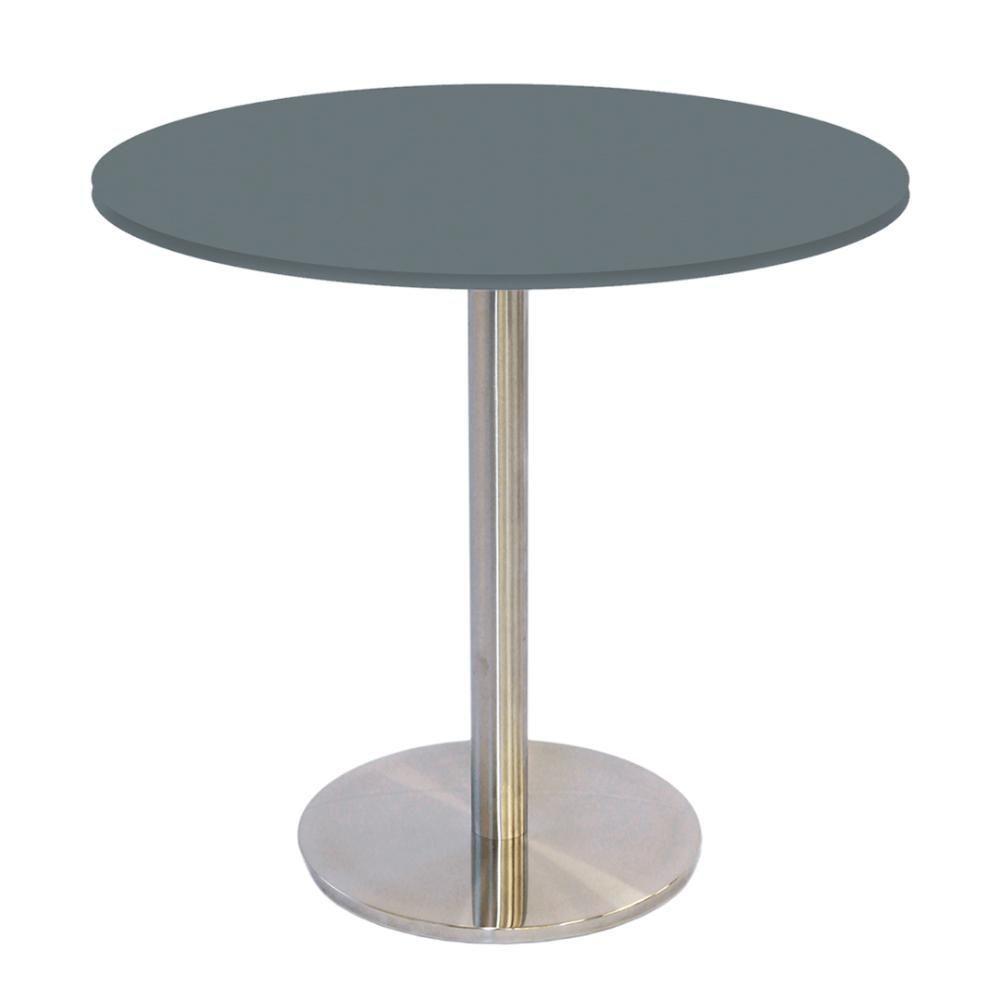 Mesa Bistrô Beta 112,50 Cm (alt) Disco Redondo Tampo Mdp Redondo 80 Cm (larg) X 2,50 Cm (alt) Grafito - 1