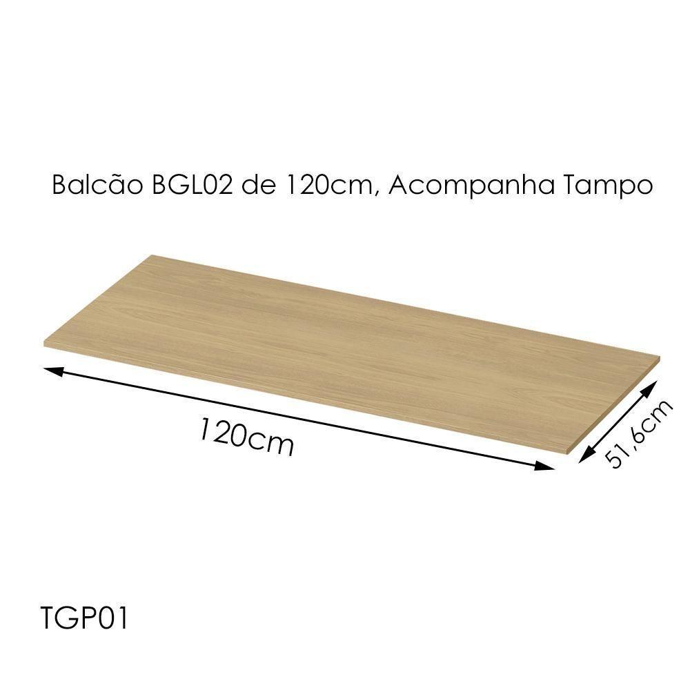 Cozinha Modulada 5 Pecas 270 Cm Mdp Glor Castanho Off White Mxm - 3