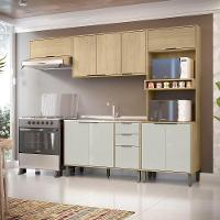 Cozinha Modulada 5 Pecas 270 Cm Mdp Glor Castanho Off White Mxm - 8