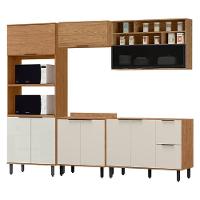 Cozinha Modulada 05 Pecas Mdf 280 Cm Tosc Freijo Off White Mxm Freijo Off White - 1