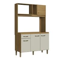 Cozinha Compacta 120cm 4 Portas E 1 Gaveta CO1202 Decibal Ipê Cristalo - 2