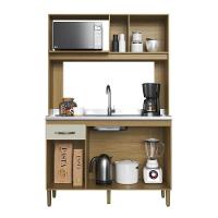 Cozinha Compacta 120cm 4 Portas E 1 Gaveta CO1202 Decibal Ipê Cristalo - 3