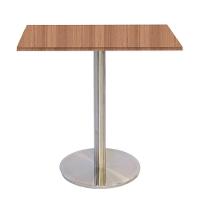 Mesa Bistrô Beta 112,50 Cm (alt) Disco Redondo Tampo Mdp Quadrado 70 Cm (larg) X 2,50 Cm (alt) Noce Naturalle - 1