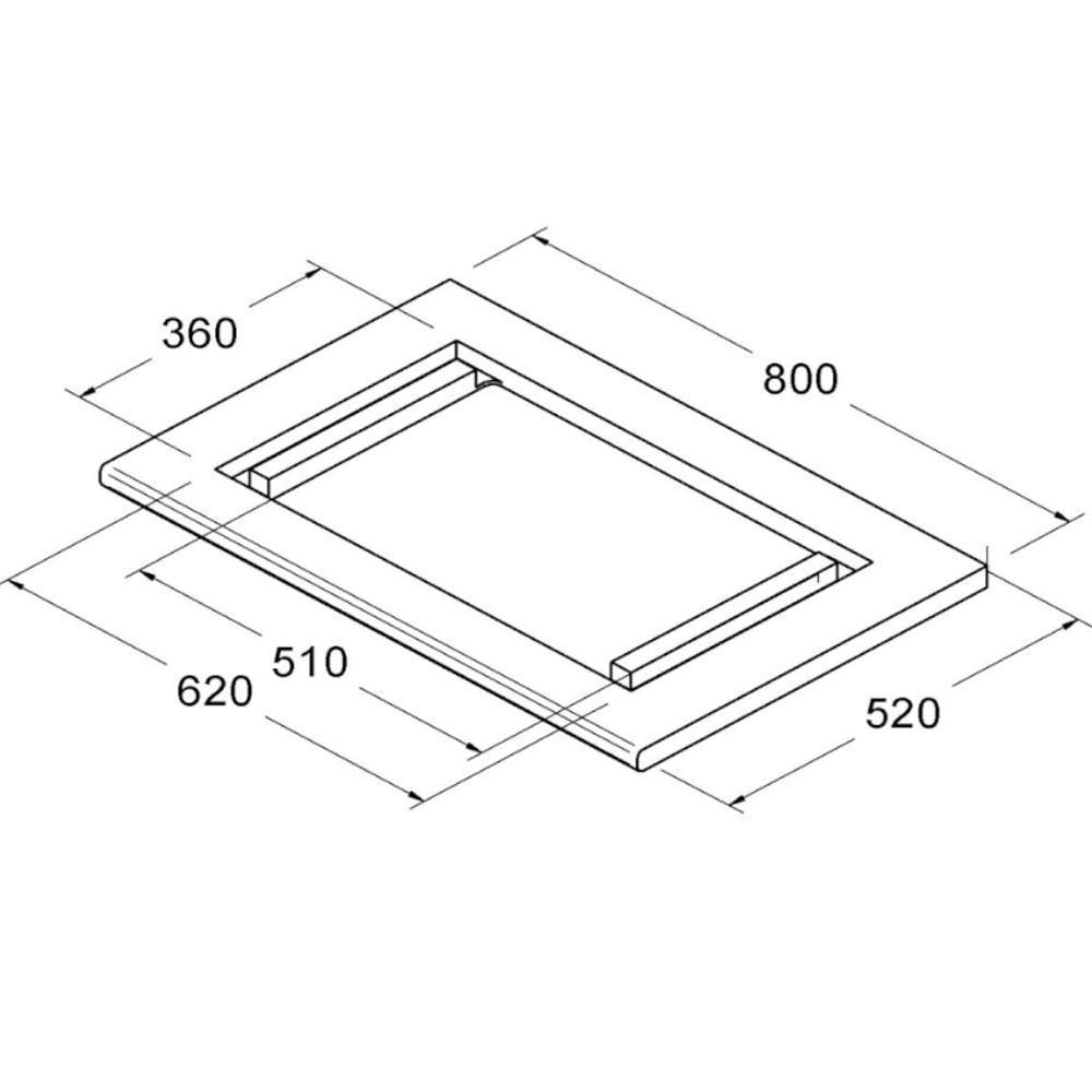 Tampo Para Balcao Cooktop 4 Bocas 80 Cm Cd413 Preto Dtall - 2