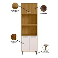 Paneleiro Torre Quente 228x70 Cm Cria J00155 Freijo Off White Pln Freijo Off White - 3