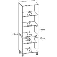Paneleiro Torre Quente 228x70 Cm Cria J00155 Freijo Off White Pln Freijo Off White - 6