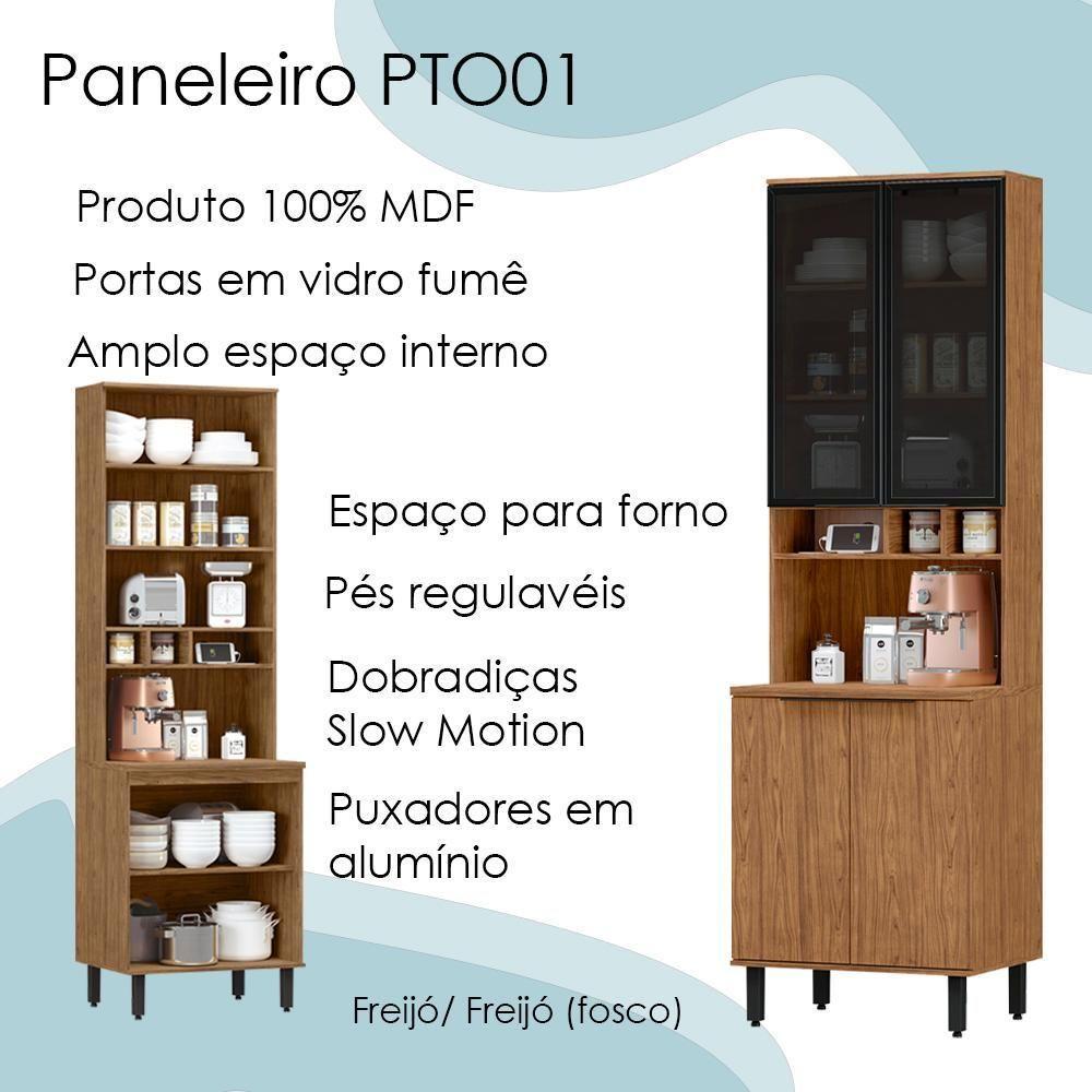 Paneleiro 4 Portas Mdf 70 Cm Tosc Pto01 Freijo Freijo Mxm - 6