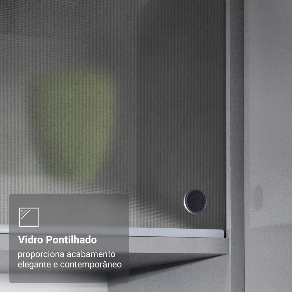 Armário De Cozinha Completa De Canto Suspenso 465cm Nice Madesa 06 Cinza - 8