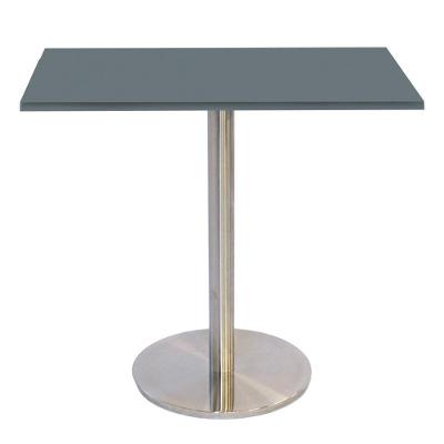 Mesa Bistrô Beta 112,50 Cm (alt) Disco Redondo Tampo Mdp Quadrado 80 Cm (larg) X 2,50 Cm (alt) Grafito