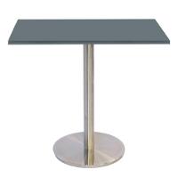 Mesa Bistrô Beta 112,50 Cm (alt) Disco Redondo Tampo Mdp Quadrado 80 Cm (larg) X 2,50 Cm (alt) Grafito - 1