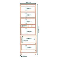 Paneleiro 4 Portas Mdf 70 Cm Tosc Pto01 Freijo Jade Mxm