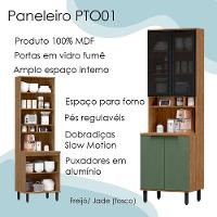 Paneleiro 4 Portas Mdf 70 Cm Tosc Pto01 Freijo Jade Mxm - 6