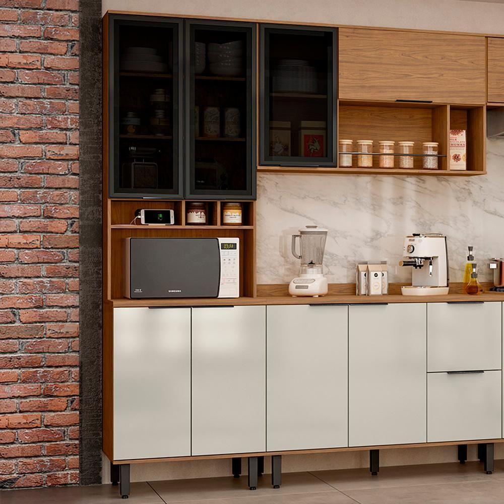 Paneleiro 4 Portas Mdf 70 Cm Tosc Pto01 Freijo Off White Mxm Freijo Off White - 2