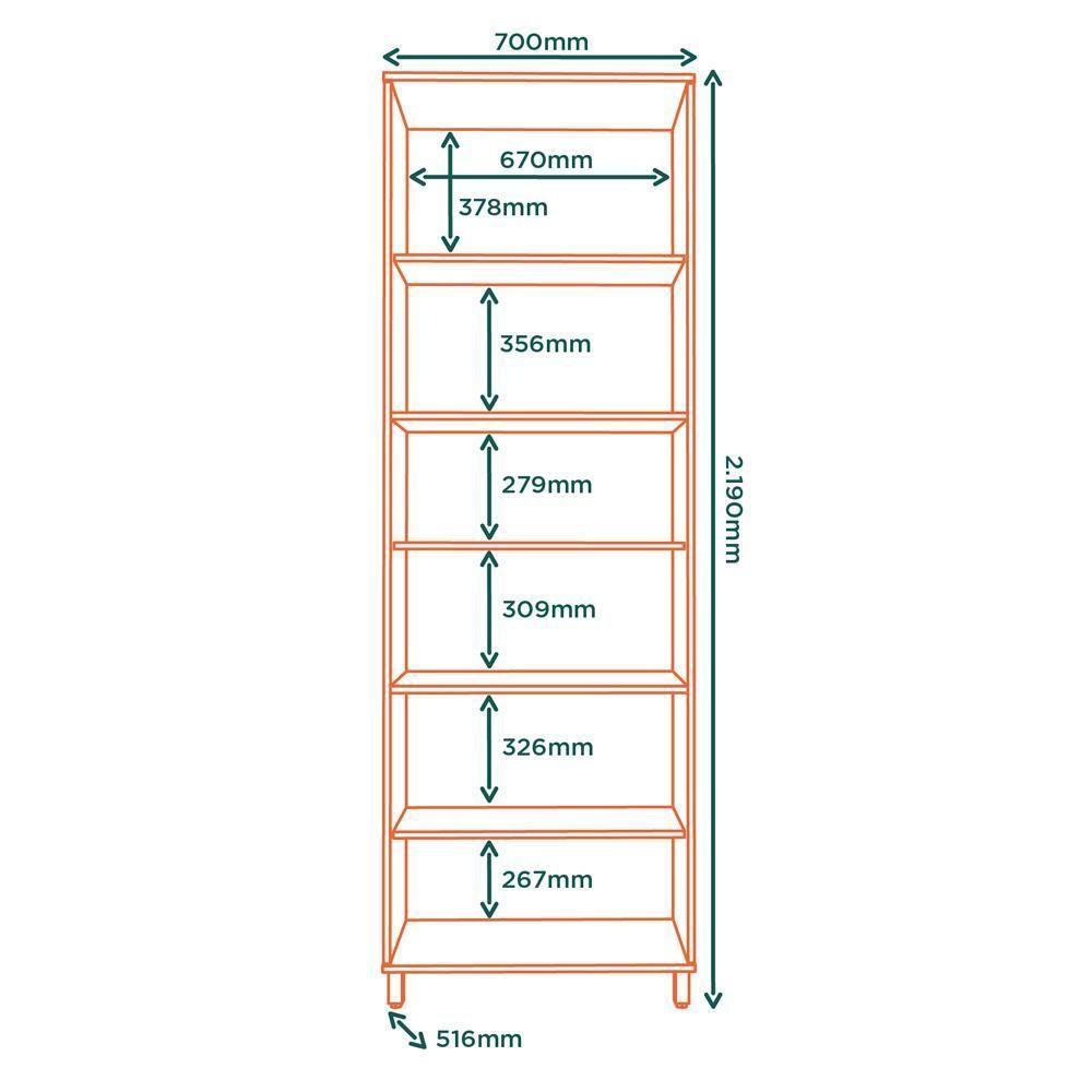 Paneleiro 2 Portas Vidro 70 Cm Vera Pve03 Marrocos Off White Mxm - 3
