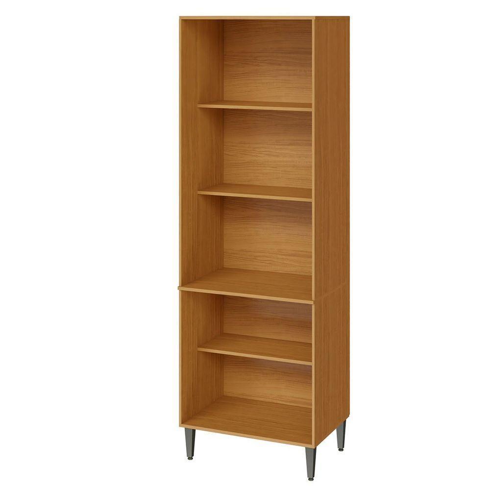 Paneleiro 4 Portas 100% Mdf Com Vidro E 4 Prateleiras Luna Cinamomo/branco - 2