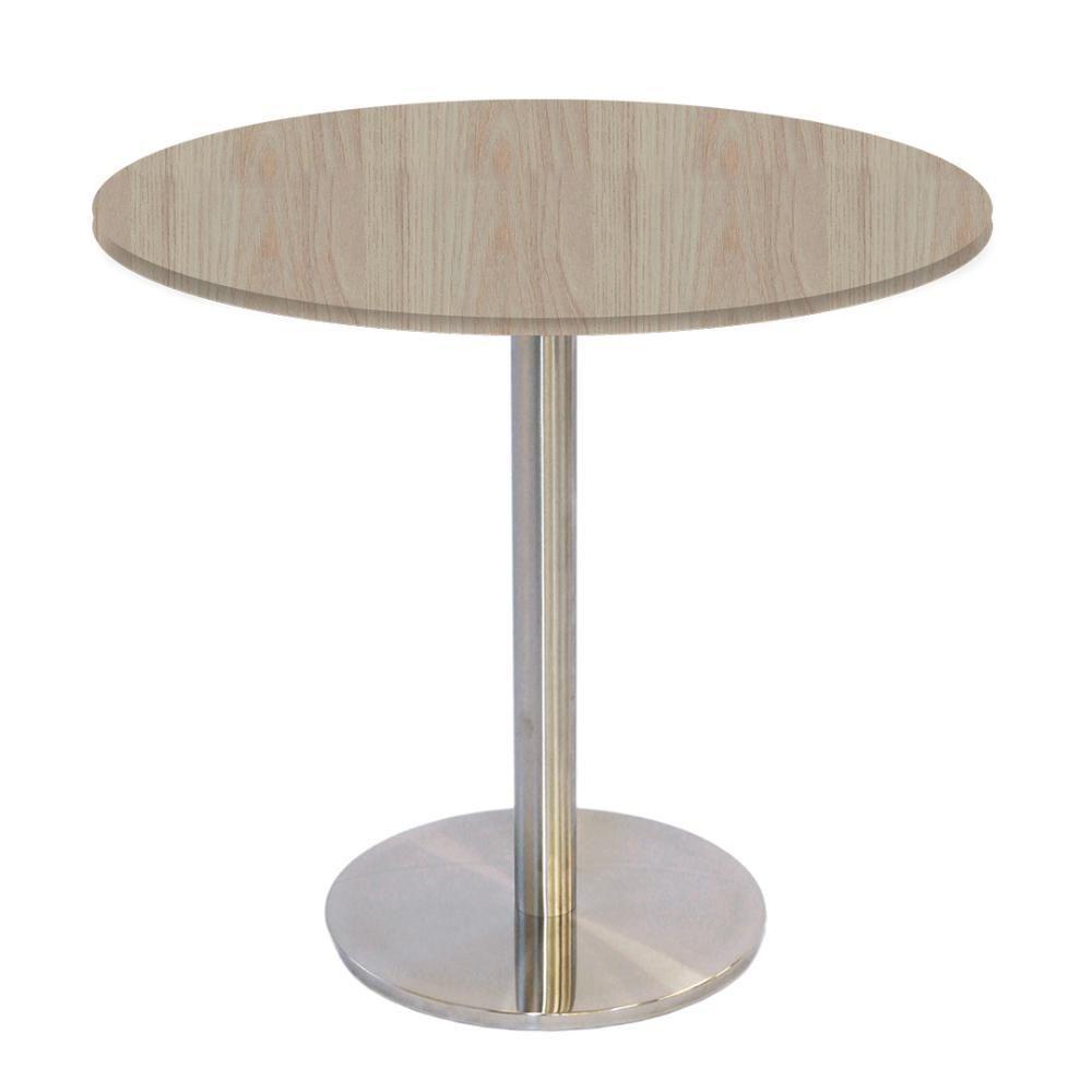 Mesa Bistrô Beta 112,50 Cm (alt) Disco Redondo Tampo Mdp Redondo 80 Cm (larg) X 2,50 Cm (alt) Noce Naturalle - 1