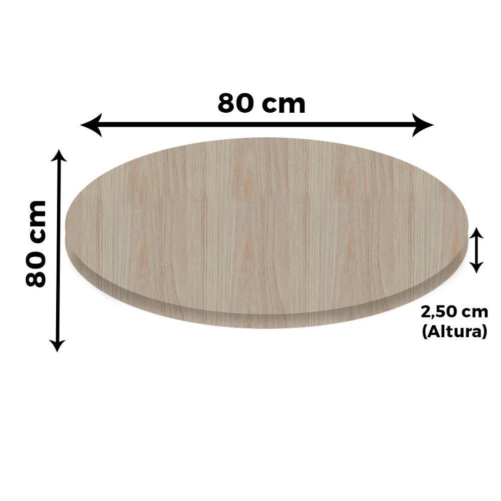 Mesa Bistrô Beta 112,50 Cm (alt) Disco Redondo Tampo Mdp Redondo 80 Cm (larg) X 2,50 Cm (alt) Noce Naturalle - 3