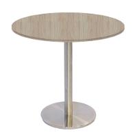 Mesa Bistrô Beta 112,50 Cm (alt) Disco Redondo Tampo Mdp Redondo 80 Cm (larg) X 2,50 Cm (alt) Noce Naturalle - 1