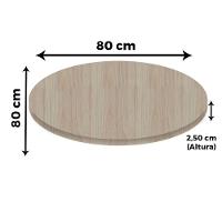 Mesa Bistrô Beta 112,50 Cm (alt) Disco Redondo Tampo Mdp Redondo 80 Cm (larg) X 2,50 Cm (alt) Noce Naturalle - 3