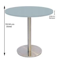 Mesa Bistrô Beta 112,50 Cm (alt) Disco Redondo Tampo Mdp Redondo 70 Cm (larg) X 2,50 Cm (alt) Cinza - 4