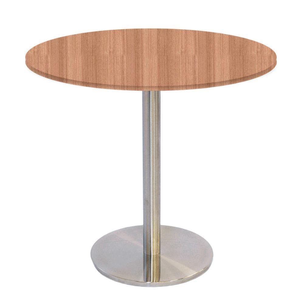 Mesa Bistrô Beta 112,50 Cm (alt) Disco Redondo Tampo Mdp Redondo 70 Cm (larg) X 2,50 Cm (alt) Noce Naturalle - 1