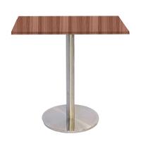 Mesa Bistrô Beta 112,50 Cm (alt) Disco Redondo Tampo Mdp Quadrado 60 Cm (larg) X 2,50 Cm (alt) Walnut - 1