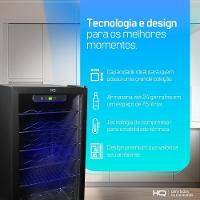 Adega De Vinhos Compressor HQ 75 Litros 24 Garrafas Preto HQ-AV24H 110V - 3