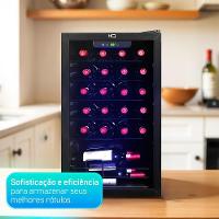 Adega De Vinhos Compressor HQ 75 Litros 24 Garrafas Preto HQ-AV24H 110V