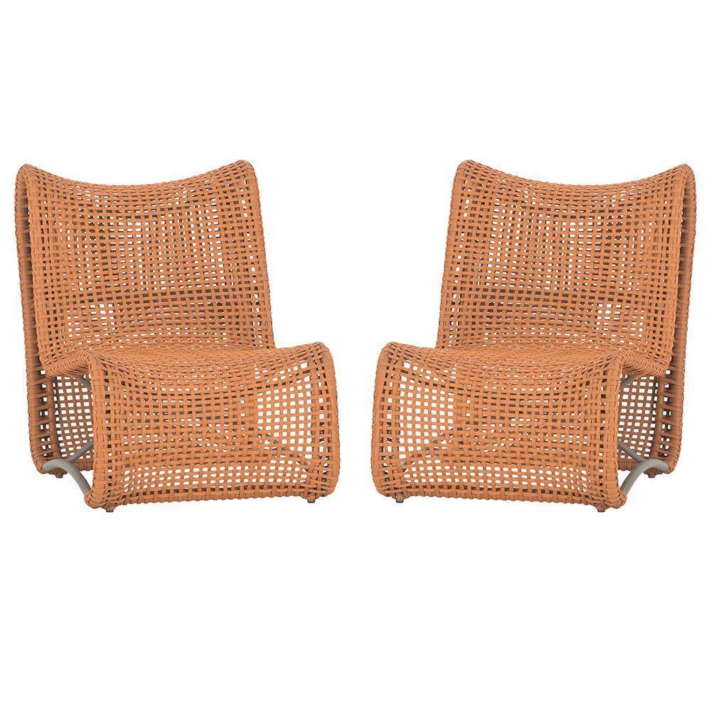 2 Poltronas Texas Em Alumínio Fendi Corda Náutica Trama Terra Cota - 1