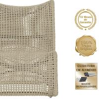 3 Poltronas E Mesa Texas Alumínio Fendi Corda Náutica Trama Rami - 3