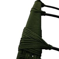 Cadeira Balanço Ninho Suspenso Em Corda Náutica Luxo Com Suporte Verde-preto