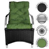 Poltrona Roma Para área Externa De Alumínio E Fibra Sintética Preto-verde - 3