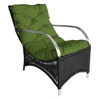 Poltrona Roma Para área Externa De Alumínio E Fibra Sintética Preto-verde - 5