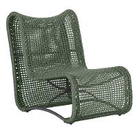 Poltrona Texas Alumínio Preto Corda Náutica Trama Original Verde - 1