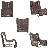 3 Poltronas Texas Em Alumínio Fendi Corda Náutica Trama Marrom - 2